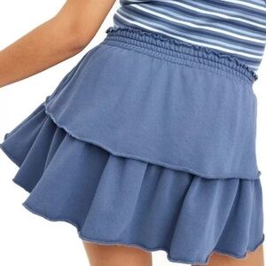 𝓪𝓮𝓻𝓲𝓮 Weekend Tiered Blue Skirt